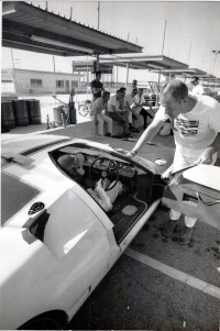 Carroll Smith with Ken Miles driving a Ford GT-40 in 1967